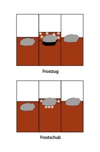 Frostzug und Frostschub